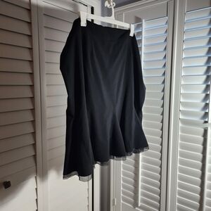 NY Collection Elegant Black A-Line Skirt